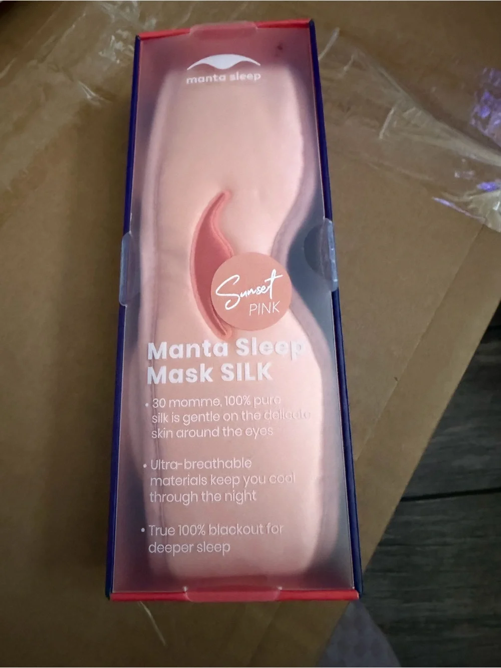 New Manta Silk Sleep Mask - 100% Blackout, Premium Silk